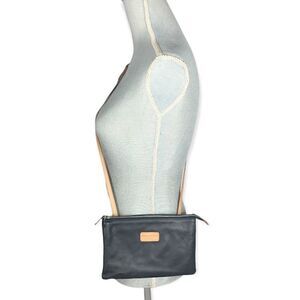 moscardini firenze Made In Italy Black And Brown Leather Crossbody Bag